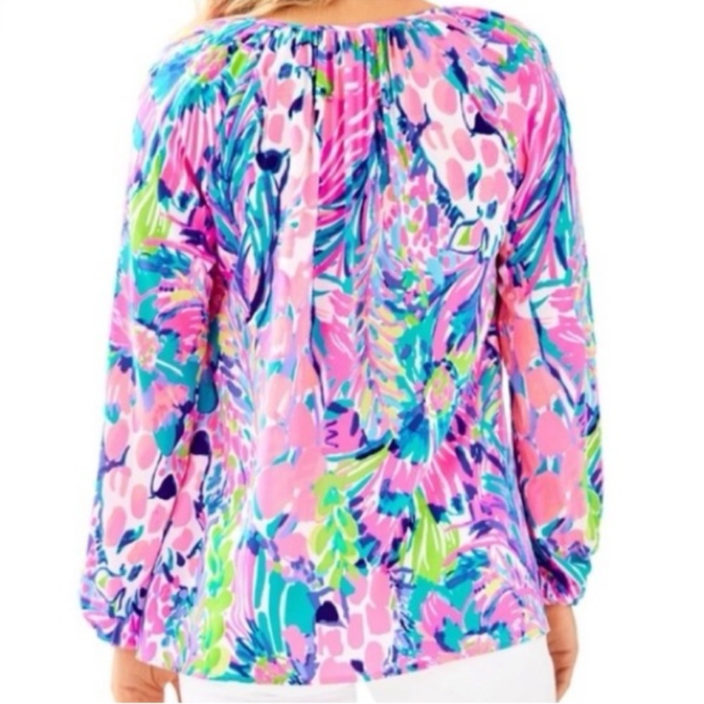 LILLY PULITZER *NWT* RARE Willa Long Sleeve Top Gumbo Limbo XXS Style 23646 - Picture 3 of 9